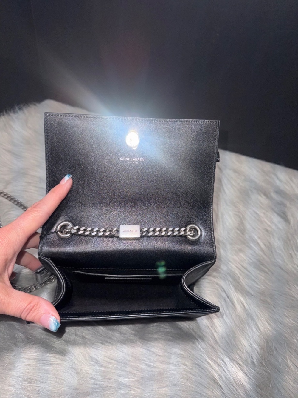 YSL Kate Monogram Jeweled & Studded Chain Bag~EUC - Picture 9 of 11